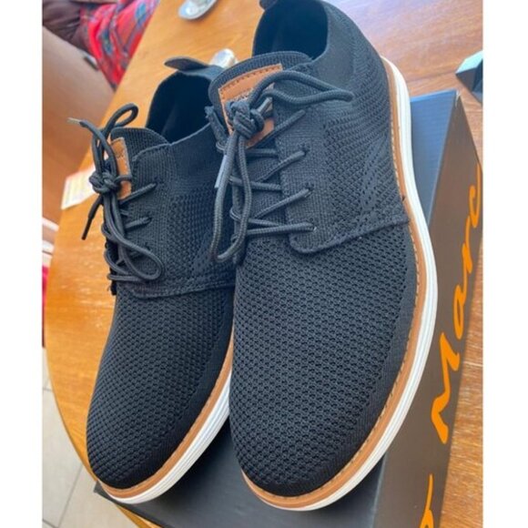 🆕Bruno Marc Men Black Knit Flex Mesh Oxfords Lace-Up Lightweight Casual Sneaker - Picture 1 of 11